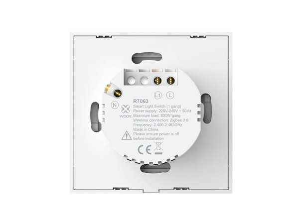 Smart lyskontakt WOOX R7063 ZigBee Tuya, fuld erstatning for standard vægkontakt, styring via app, stemmestyring, Zigbee 3.0