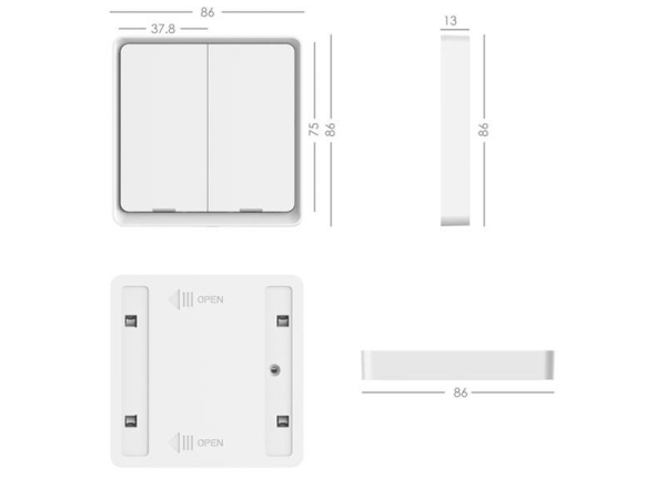 Smart switch IMMAX NEO 07507L ZigBee Tuya uden ledninger