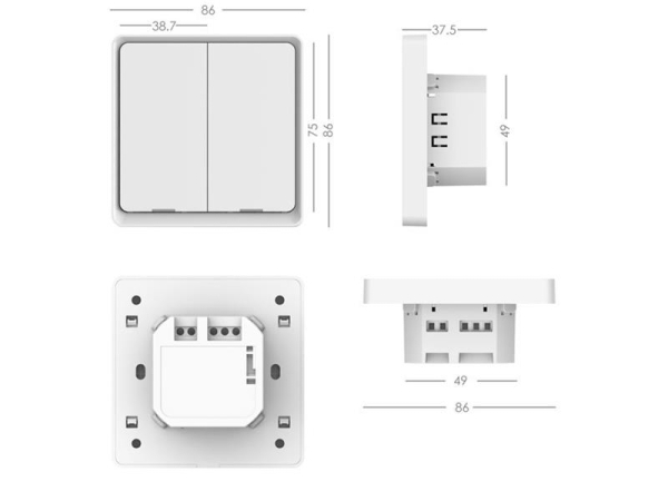 Smart lyskontakt IMMAX NEO 07513L WiFi Tuya, berøringsfølsom, stemmestyring, app-kontrol, installationsvenlig