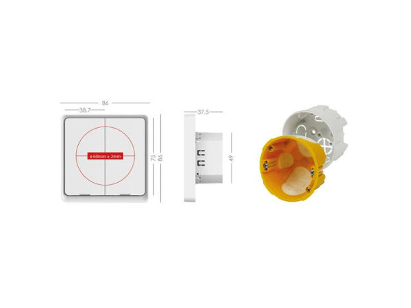 Smart lyskontakt IMMAX NEO 07513L WiFi Tuya, berøringsfølsom, stemmestyring, app-kontrol, installationsvenlig