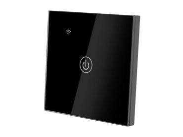 Smart lyskontakt LTC LXM171 WiFi Tuya, touchskærm, sort glaspanel, AC220-240V