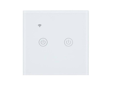 Smart WiFi lyskontakt LTC LXM172 med touchskærm, dobbelt glaspanel, hvid