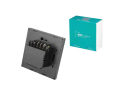 Smart lyskontakt LTC LXM173 WiFi Tuya, dobbelt glaspanel, sort, berøringsskærm, AC220-240V