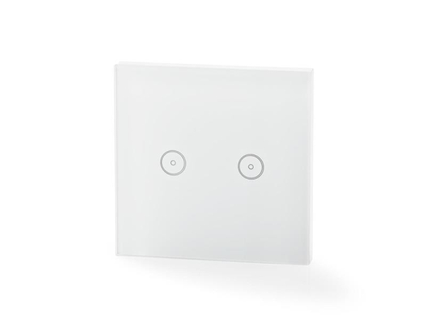 Smart WiFi dobbelt væglampekontakt NEDIS WIFIWS20WT, kompatibel med SmartLife og Tuya
