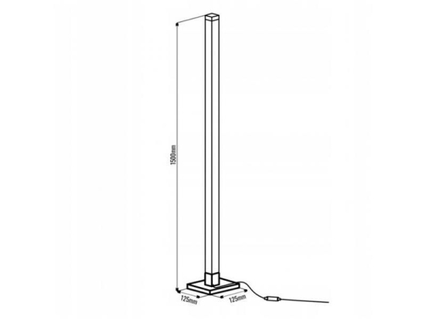 RGB musikgulvlampe TUYA hvid med fjernbetjening og Bluetooth LTC EC20545
