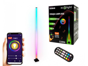 RGB musikgulvlampe TUYA sort med fjernbetjening og Bluetooth LTC EC20546