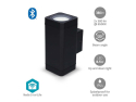 Smart udendørs væglampe NEDIS BTLOW05RGBW Bluetooth Tuya, LED, 25.000 timers levetid, RGB og hvidtoner, App-styring