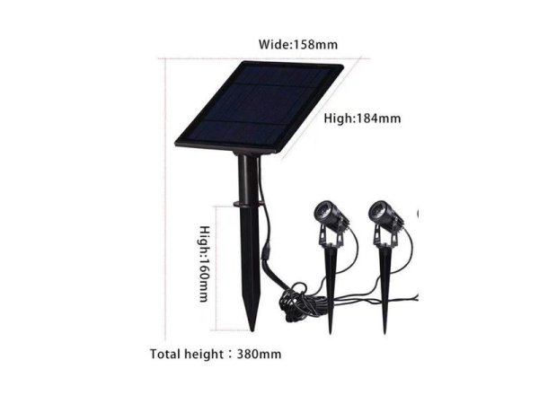 Smart solcellelampe IMMAX NEO 07903L Reflektor WiFi Tuya, RGB, dæmpbar, udendørs