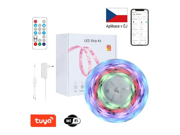 Smart LED strip 12V 120LED/m 18W RGB IP65 5m WiFi Tuya IMMAX NEO 07734L