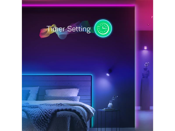 Smart LED strip 12V 40LED/m 24W RGB IP44 10m WiFi Tuya NOUS F5
