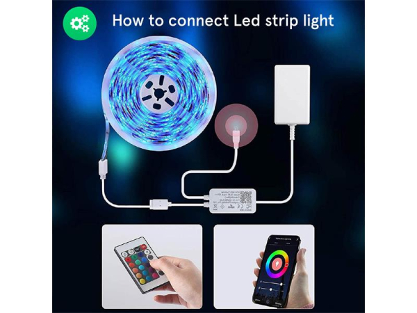 Smart LED strip 12V 40LED/m 36W RGB IP44 10m WiFi Tuya NOUS F2