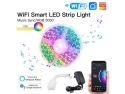 Smart LED strip 12V 40LED/m 24W RGB 5m WiFi Tuya IP65 MOES LED-lysstriben
