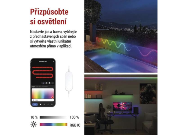 Smart LED strip 24W RGBIC Neon 3m WiFi Tuya EMOS ZPW313I