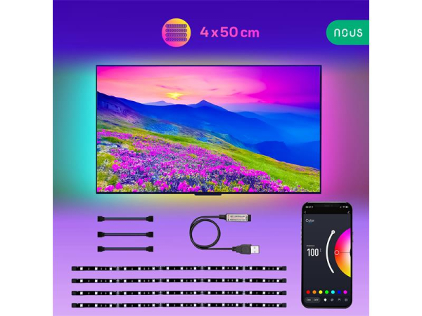 Smart LED strip NOUS F7 5V 20LED/m 5W RGB IP44 2m Bluetooth Tuya