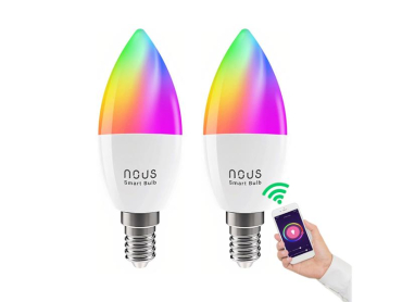 Smart LED pære E14 4.5W RGB NOUS P4/2pakke WiFi Tuya sæt med 2 stk