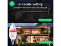 Smart LED-pære E14 4.5W RGB NOUS P4/4-pak WiFi Tuya sæt med 4 stk