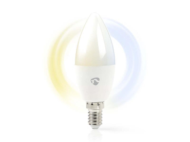 Smart LED-pære E14 4.9W hvid med WiFi Tuya NEDIS WIFILRW10E14