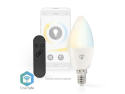 Smart LED-pære E14 4.9W hvid med WiFi Tuya NEDIS WIFILRW10E14