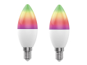 Smart LED-pære E14 5W RGB CCT WOOX R9075/2pak WiFi Tuya sæt 2 stk