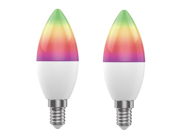 Smart LED-pære E14 5W RGB CCT WOOX R9075/2pak WiFi Tuya sæt 2 stk