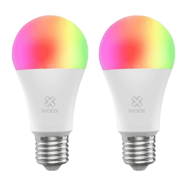 Smart LED-pære E27 10W RGB CCT 2-pak WOOX R9077 ZigBee Tuya