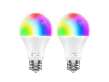Smart LED-pære E27 8W RGB GOSUND WB4 WiFi Tuya sæt med 2 stk