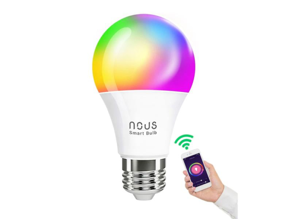 Smart LED-pære E27 9W RGB NOUS P3 WiFi Tuya
