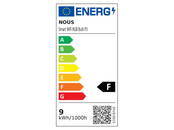 Smart LED-pære E27 9W RGB NOUS P3/2pak WiFi Tuya sæt med 2 stk