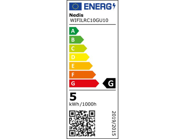 Smart LED-pære GU10 4.9W RGB med WiFi Tuya NEDIS WIFILRC10GU10