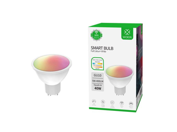 Smart LED-pære GU10 5,5W RGB CCT WiFi Tuya WOOX R9076