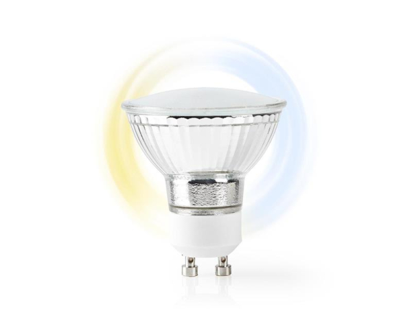 Smart WiFi LED-pære GU10 5W hvid NEDIS WIFILW10CRGU10 SmartLife