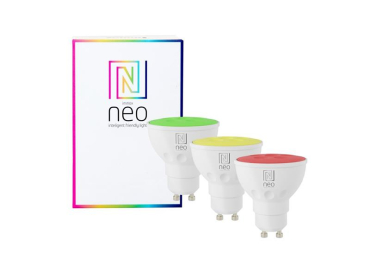 Smart LED-pære GU10 6W RGB+CCT IMMAX NEO 07724C WiFi Tuya sæt med 3