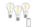 Smart LED-filamentpære E27 7W IMMAX NEO 07713C WiFi Tuya sæt med 3
