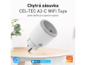 Smart stikkontakt CELTEC A2-C WiFi Tuya med energiforbrugsmåling