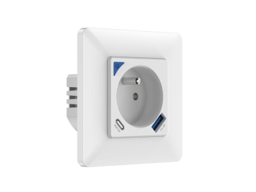 Smart stikkontakt IMMAX NEO 07800L ZigBee Tuya med USB-A og USB-C