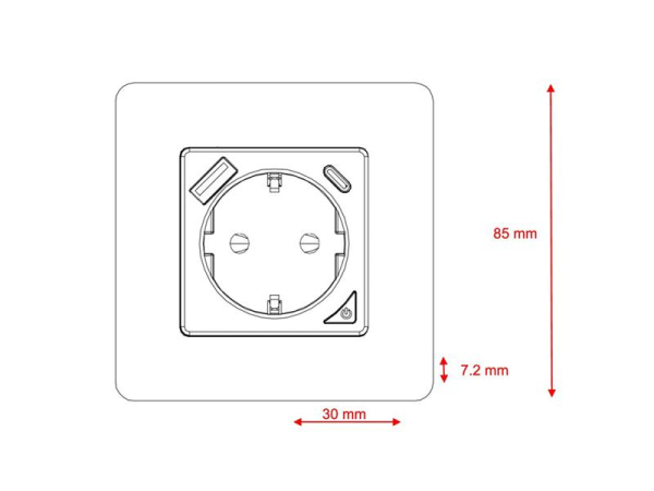 Smart stikkontakt IMMAX NEO 07800L ZigBee Tuya med USB-A og USB-C