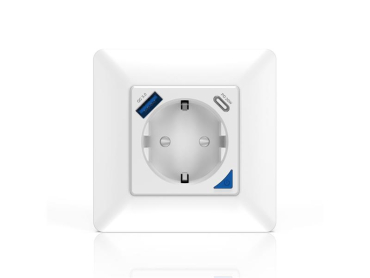 Smart stikkontakt IMMAX NEO 07801L ZigBee Tuya med USB-A og USB-C