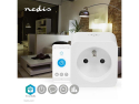 Smart stik NEDIS WIFIP121EWT WiFi Tuya fjernstyring og tidsplanlægning