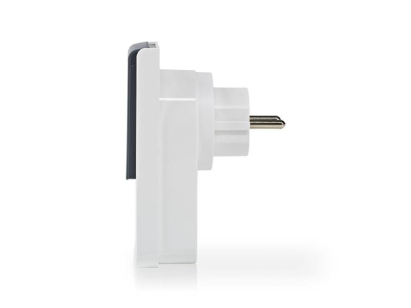 Smart WiFi-stikdåse NEDIS WIFIPO120EWT til udendørs brug, kompatibel med SmartLife og Tuya, IP44