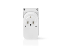 Smart WiFi-stikdåse NEDIS WIFIPO120EWT til udendørs brug, kompatibel med SmartLife og Tuya, IP44