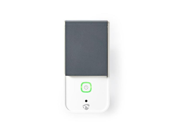 Smart WiFi-stikdåse NEDIS WIFIPO120EWT til udendørs brug, kompatibel med SmartLife og Tuya, IP44