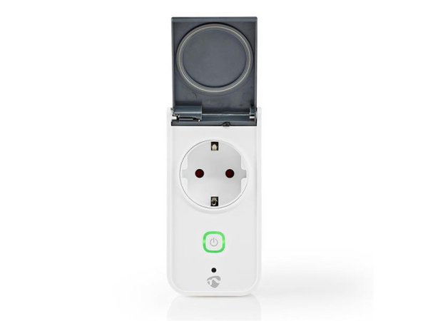 Smart WiFi-stikdåse NEDIS WIFIPO120FWT til udendørs brug, IP44, 3680W, 16A