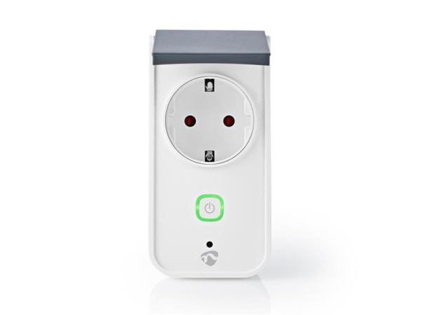 Smart WiFi-stikdåse NEDIS WIFIPO120FWT til udendørs brug, IP44, 3680W, 16A