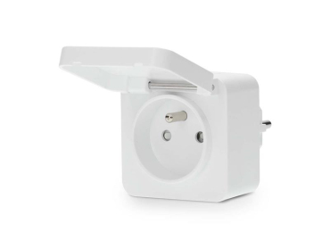 Smart stik NEDIS ZBPO130EWT ZigBee Tuya - Styr haveudstyr via smartphone, stemmekontrol, timer, strømmåler, hvid
