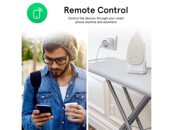 Smart socket NOUS A7 WiFi Tuya - Styring og overvågning, 230V, 16A/3680W, Kompatibel med Alexa og Google Home