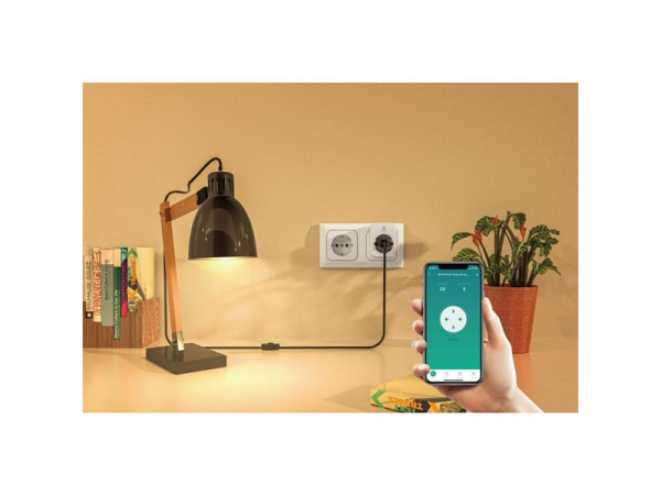 Smart stikkontakt WOOX R6118 WiFi Tuya med forbrugsovervågning og stemmestyring