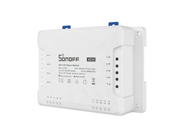 WiFi Smart Controller SONOFF 4CHR3 med Selvlåsende, Blokering og Inchning