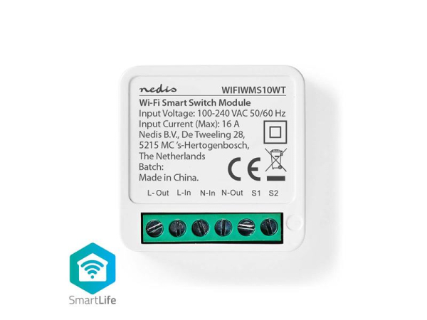 Smart Wi-Fi lyskontakt NEDIS WIFIWMS10WT Tuya