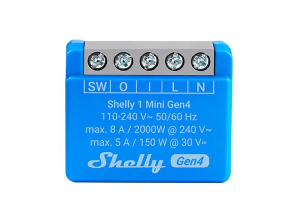 Smart Switch Shelly 1 Mini Gen4 WiFi Zigbee Bluetooth Matter