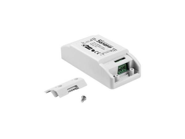 Smart WiFi Switch SONOFF Basic R2 - Fjernstyret, Kompatibel med Alexa og Google Home, 2200W, 10A